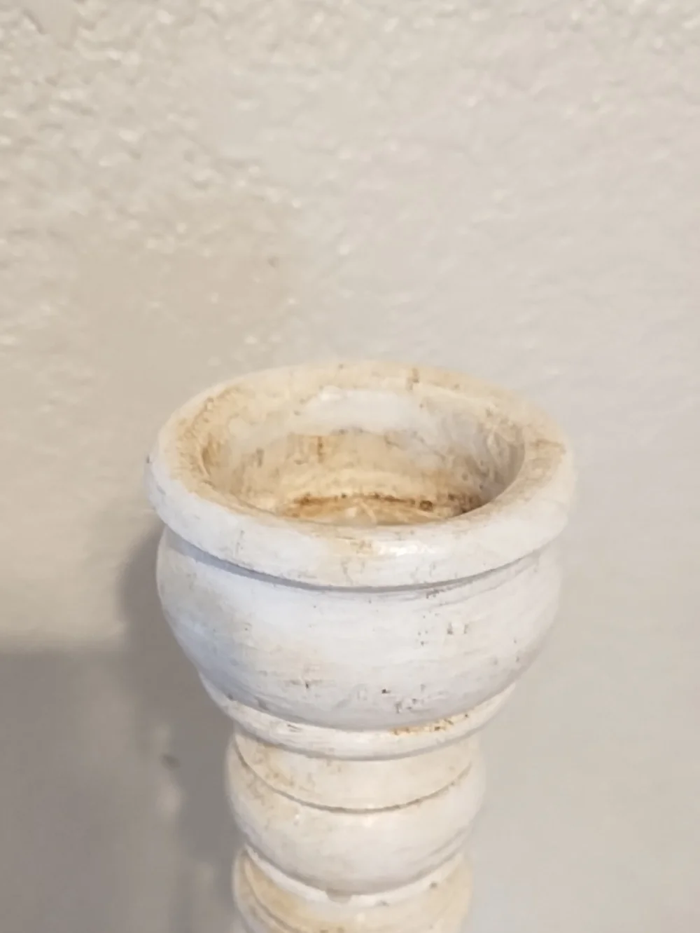 White Distressed Wood Candle Holders Set - Home Accents
